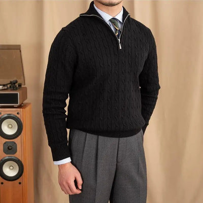 Alessio | Maglione a maglia con scollo a zip